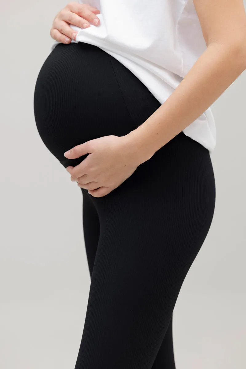Ripped Maternity Leggings Black