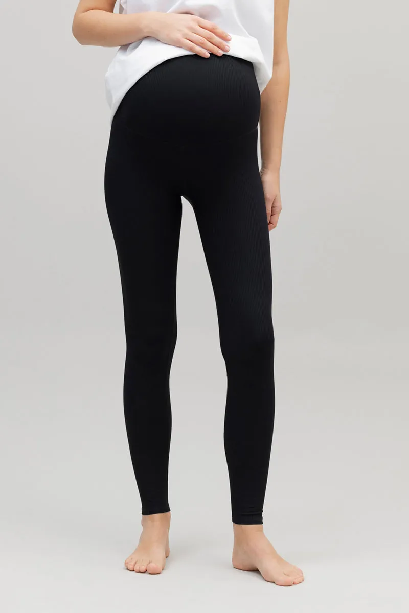 Ripped Maternity Leggings Black