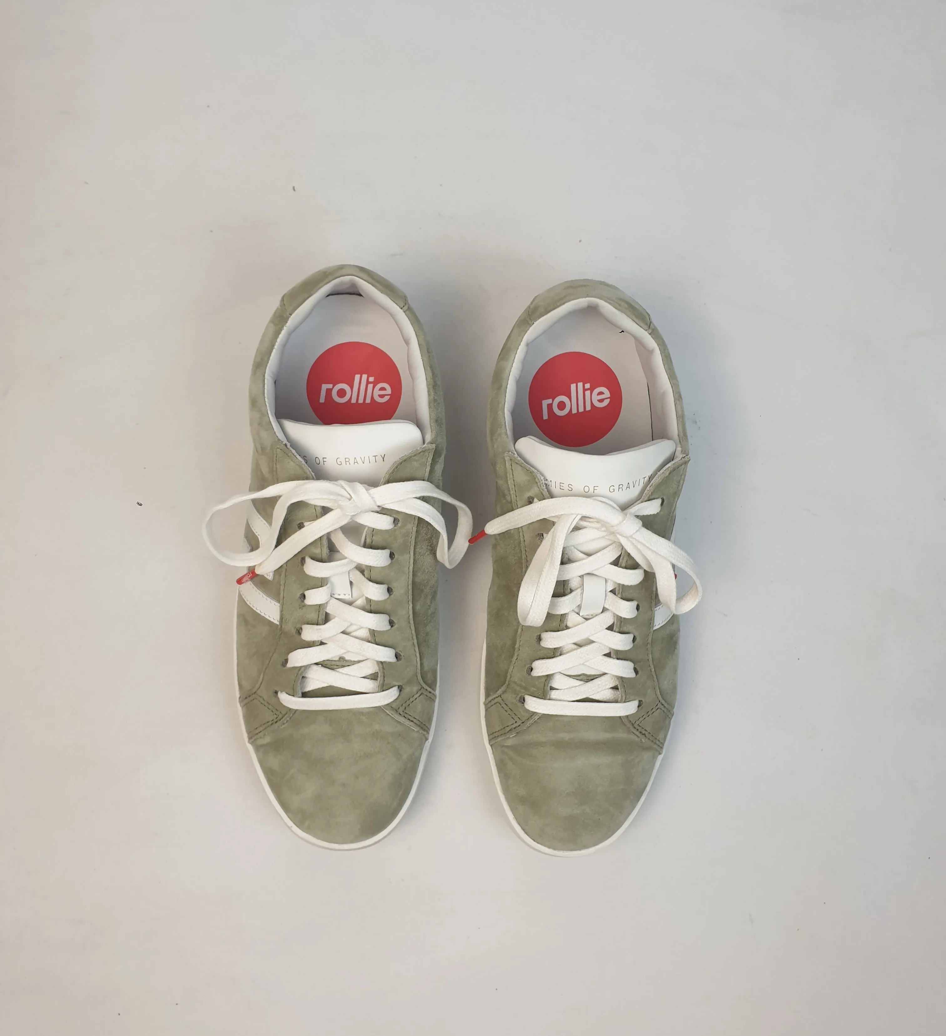 Rollie sneakers in prime green suede size 38 (comes with box)