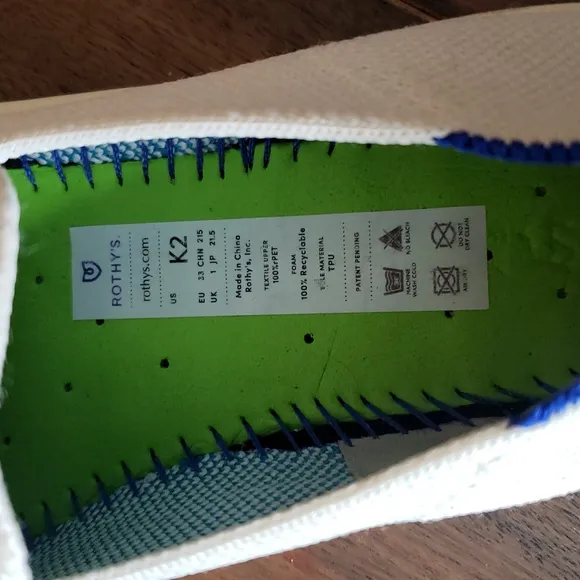 Rothy's Kids Lollipop Sneaker Sz 2