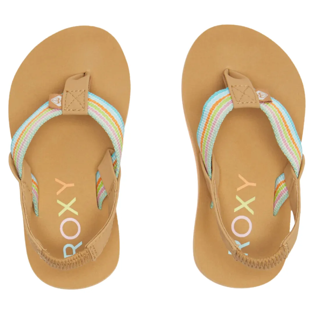 Roxy Toddler Colbee Sandals - White/Orange/Pink