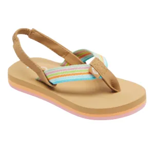 Roxy Toddler Colbee Sandals - White/Orange/Pink