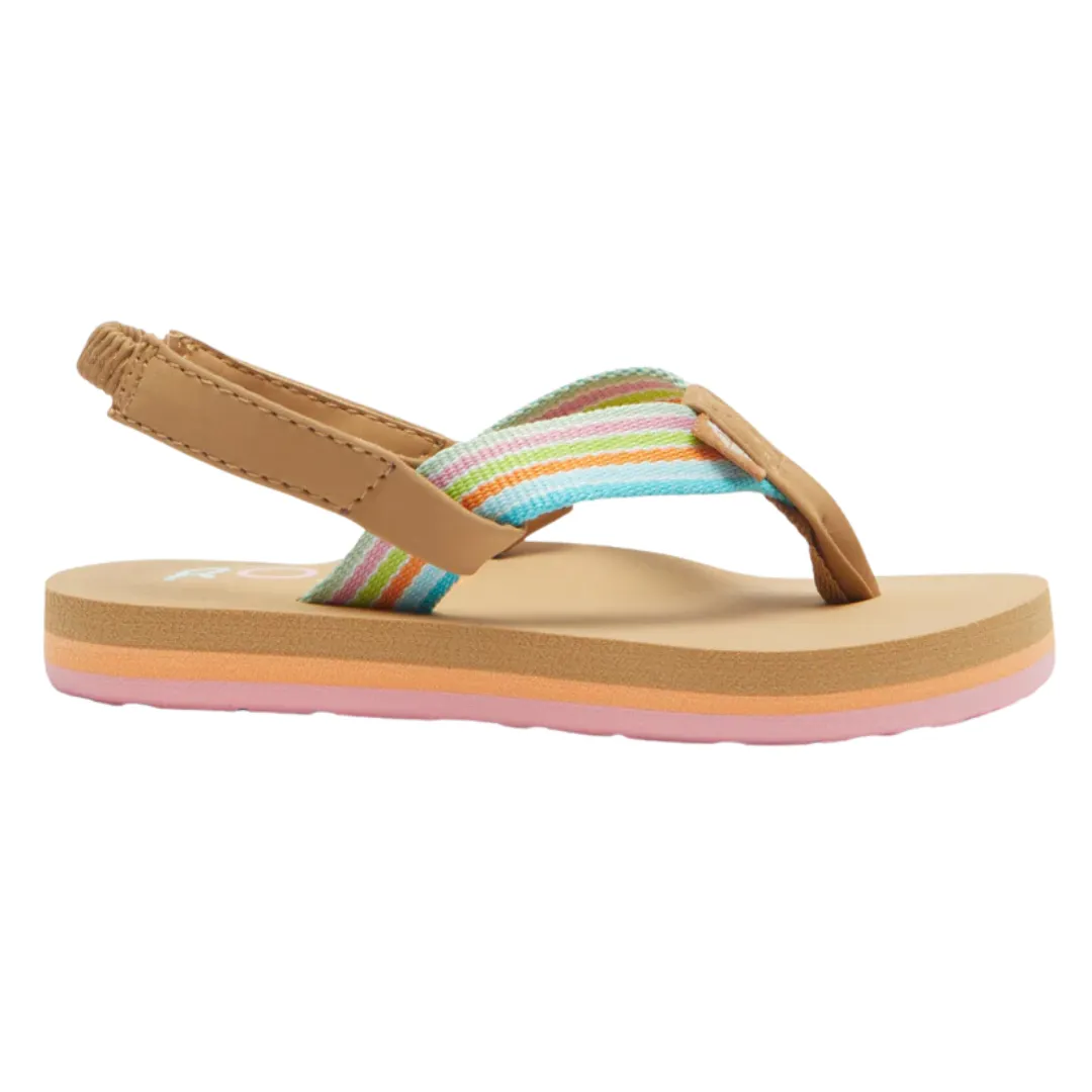 Roxy Toddler Colbee Sandals - White/Orange/Pink