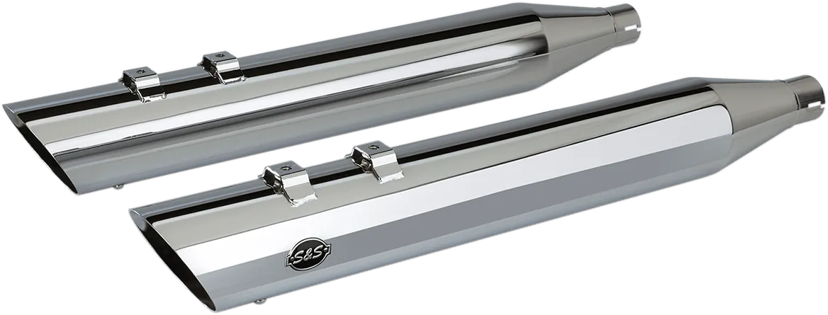 S&S Cycle 550-0695 4in. Touring Slip-On - Chrome