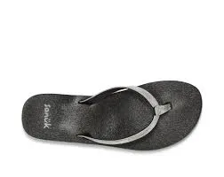 Sanuk Womens Yoga Joy Shimmer Metallic Sandal