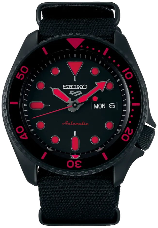 Seiko 5 Sports SKX Street Style Mechanical Automatic Black / Red SRPD83