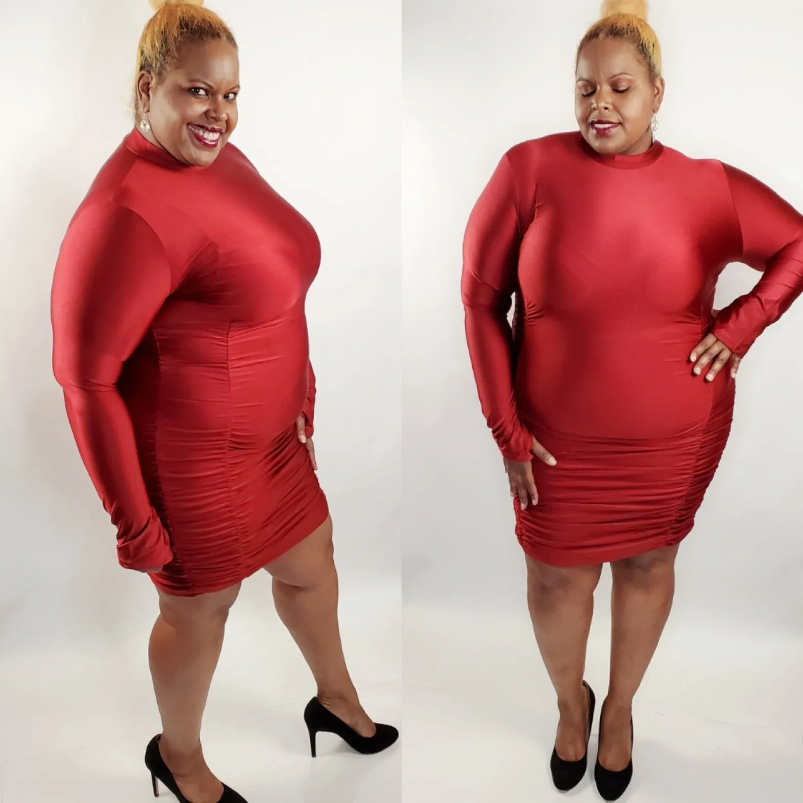 Serving Body Dress (Burgundy)