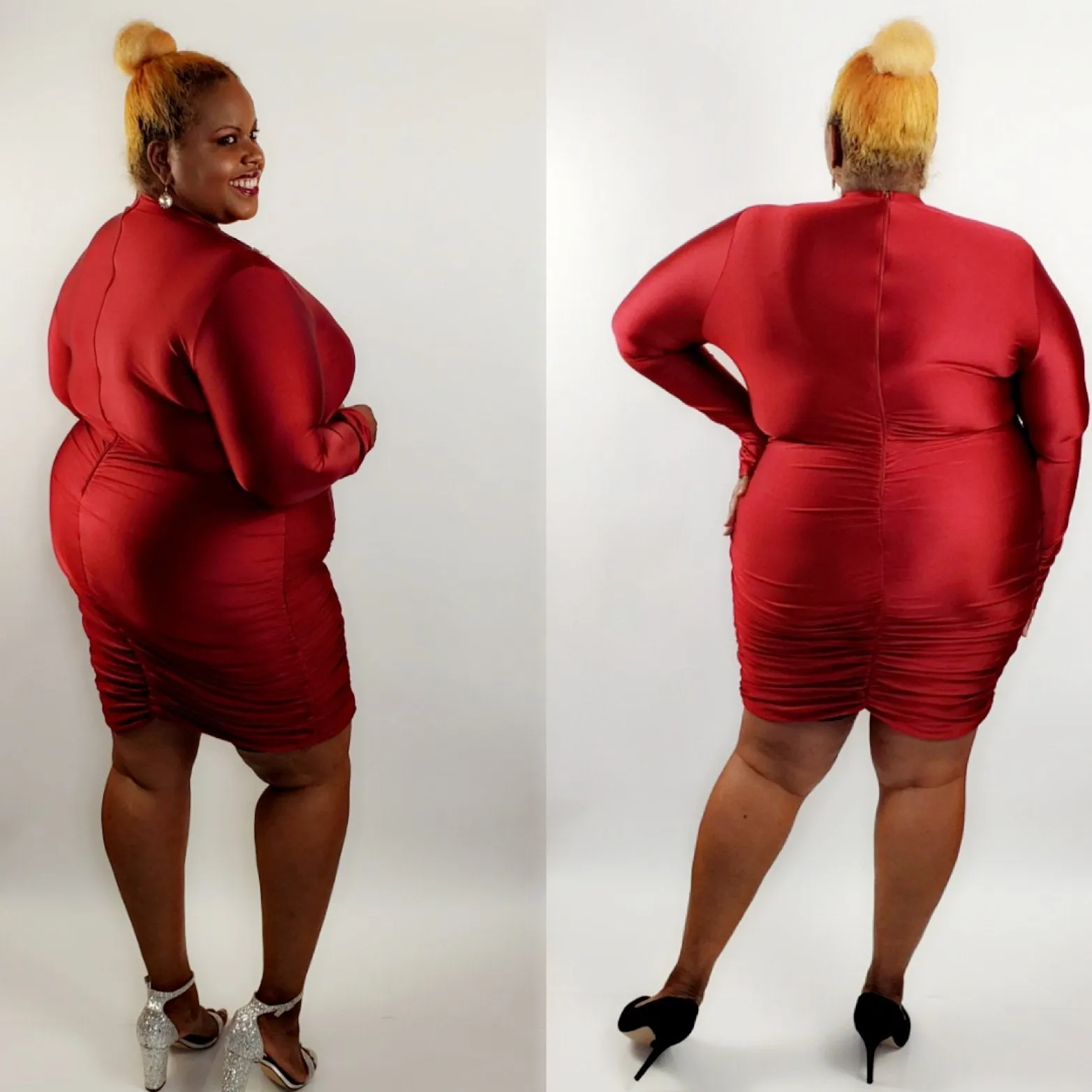 Serving Body Dress (Burgundy)