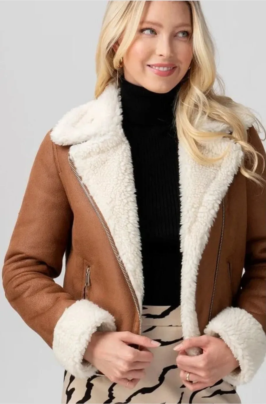Sherpa Vegan Aviator Jacket