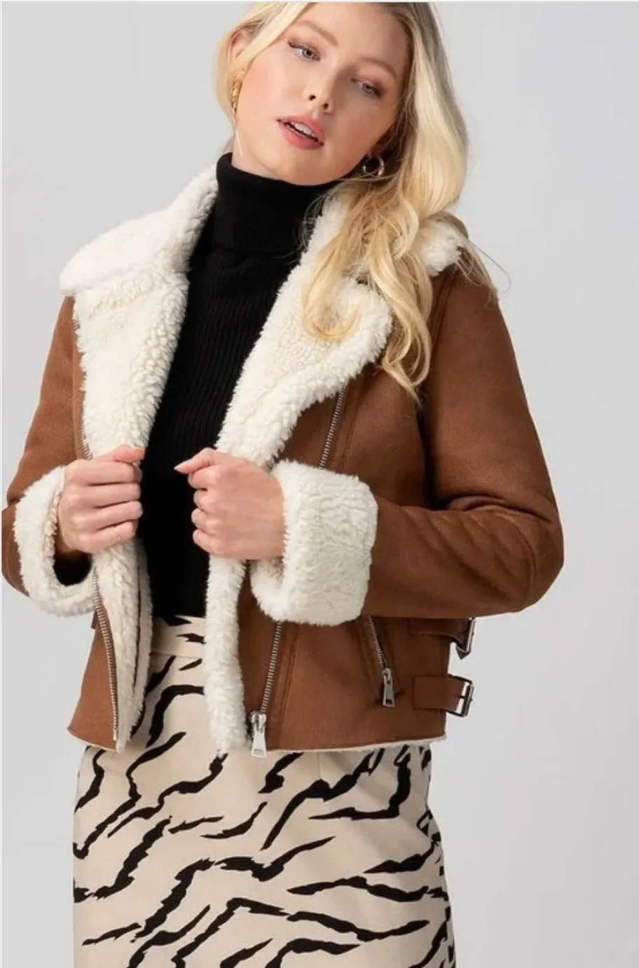Sherpa Vegan Aviator Jacket