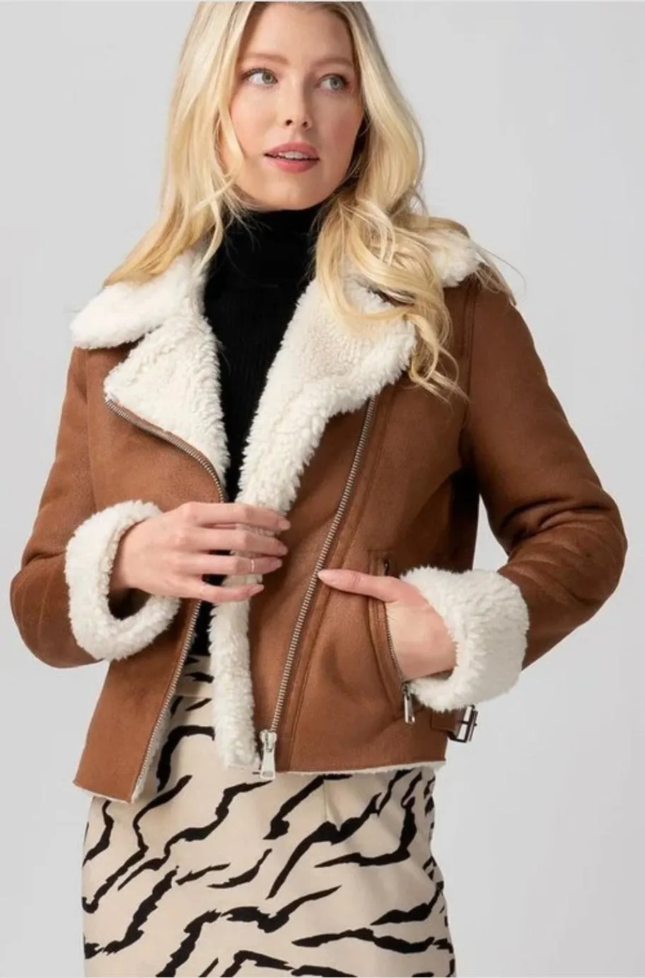 Sherpa Vegan Aviator Jacket