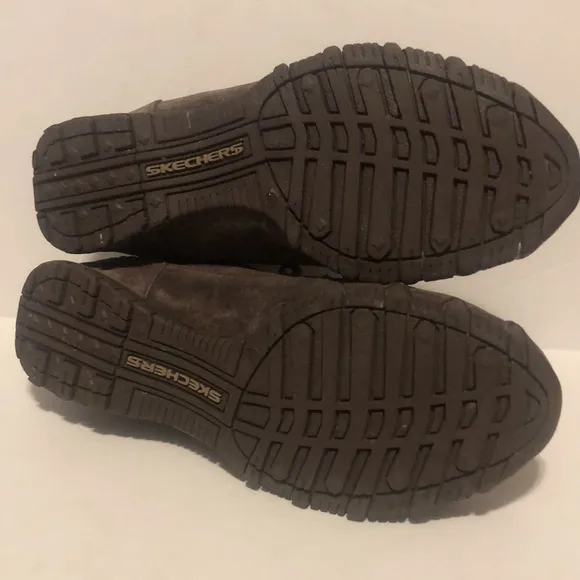 Skechers Women’s Chocolate Brown Bikers-Lineage Leather Suede Chukka Boots