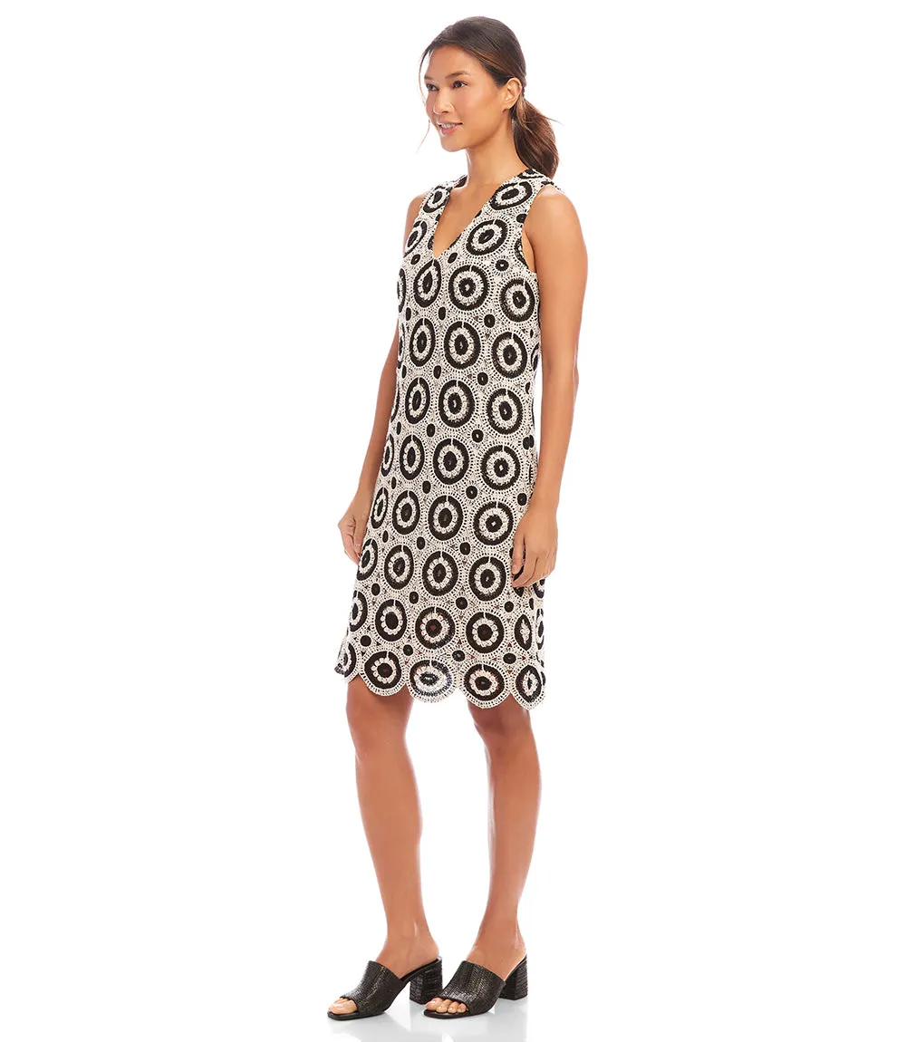 Sleeveless Crochet Shift Dress