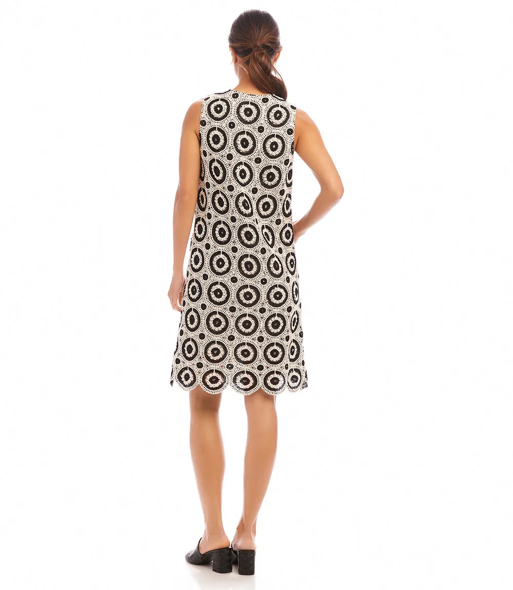 Sleeveless Crochet Shift Dress