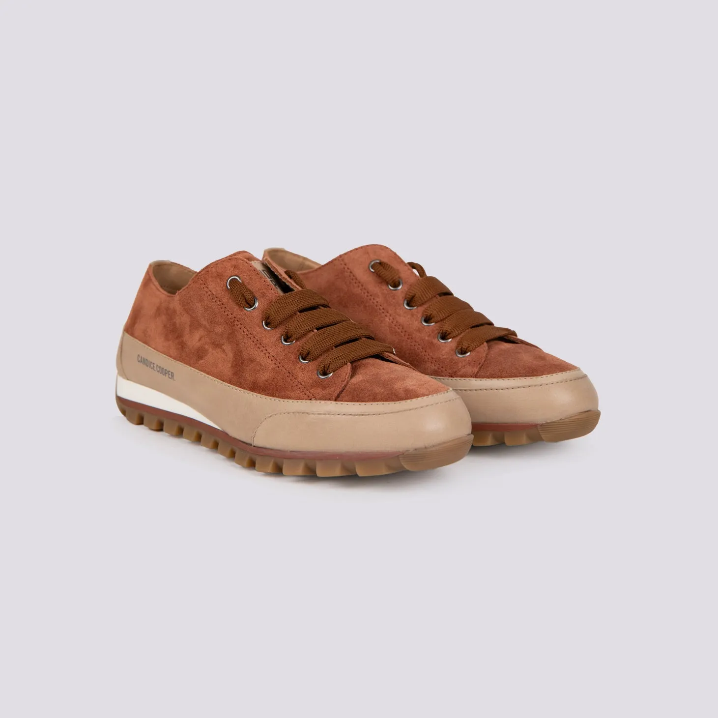 SNEAKER JANIS CHIC in camoscio MATTONE