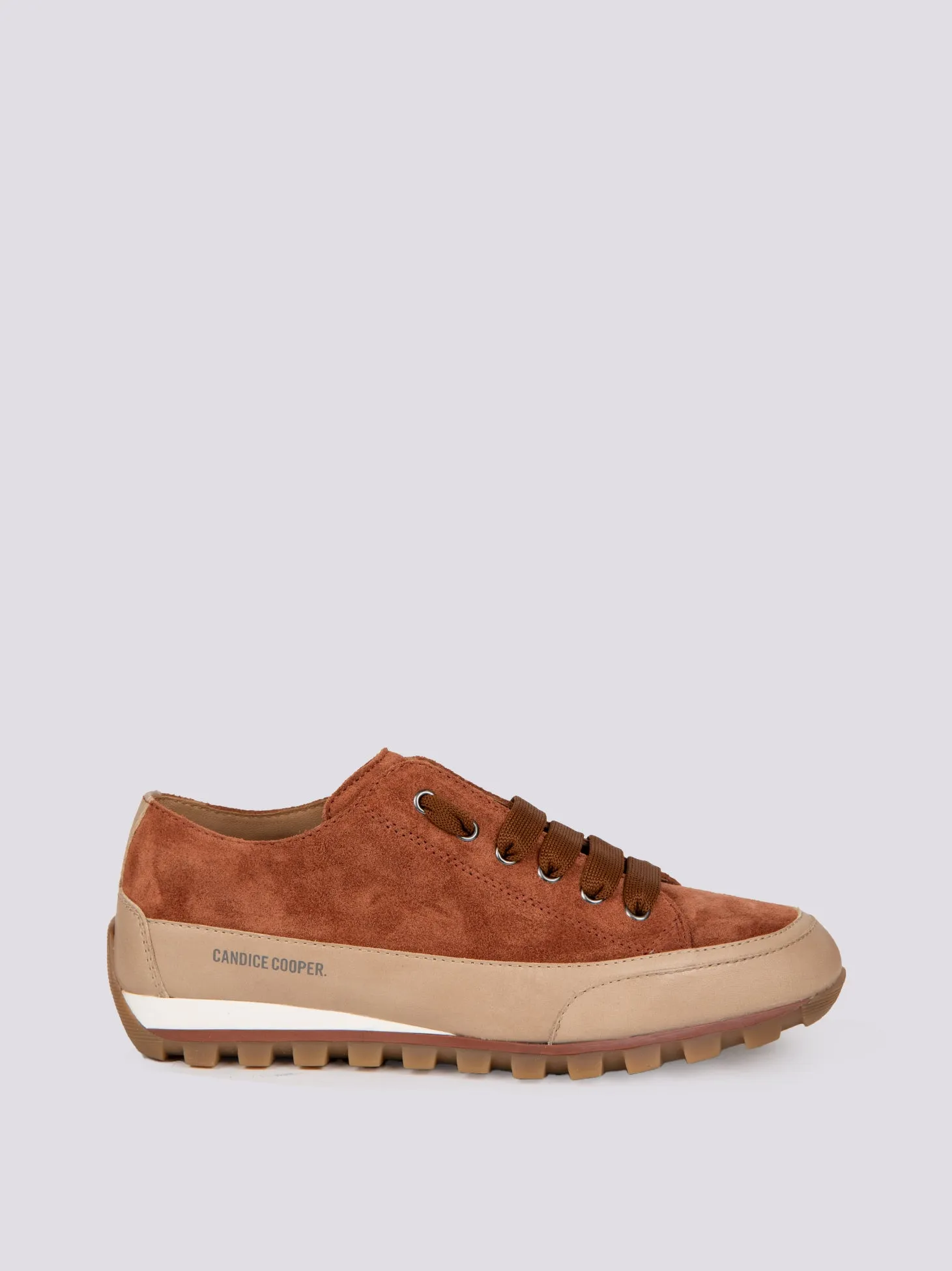 SNEAKER JANIS CHIC in camoscio MATTONE