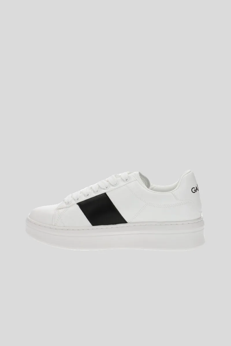 Sneakers Addict In Ecopelle - Bianco Nero