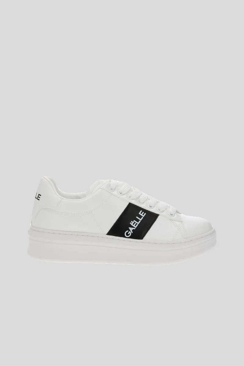 Sneakers Addict In Ecopelle - Bianco Nero
