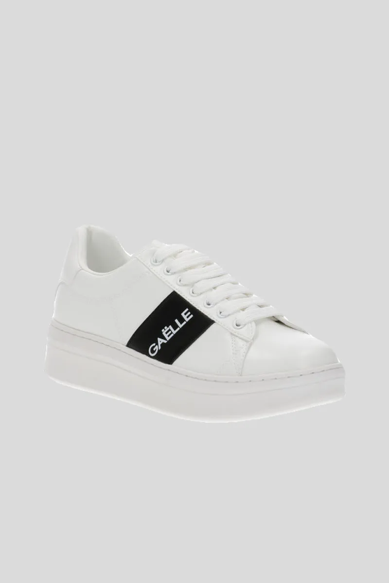 Sneakers Addict In Ecopelle - Bianco Nero