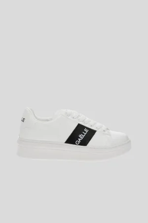 Sneakers Addict In Ecopelle - Bianco Nero