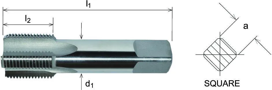 SOMTA - Series 571 HSS BSP-G Tap 1" Taper - Parallel Pipe Tap