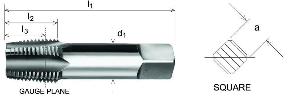 SOMTA - Series 575 HSS BSPT Tap 1" (Bottoming Lead, Taper Form)