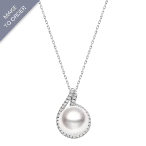 South Sea Pearl 18K Gold Diamond Conch Shell Necklace