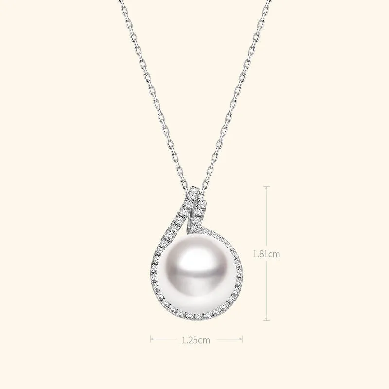 South Sea Pearl 18K Gold Diamond Conch Shell Necklace