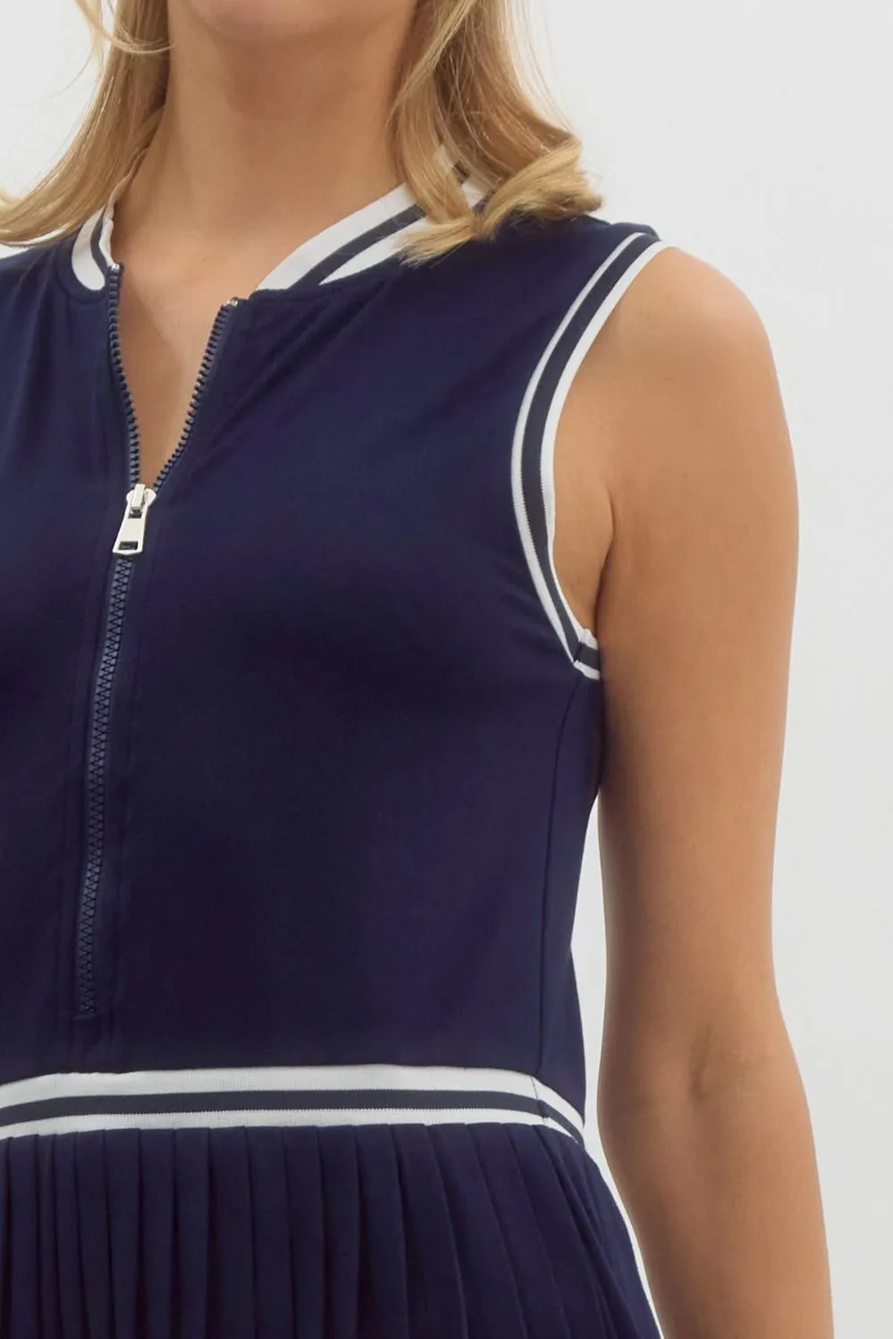 Sporty Spice Navy Sleeveless Dress