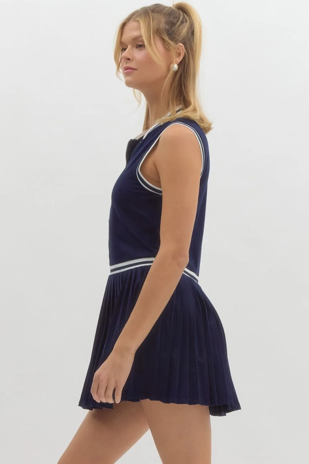 Sporty Spice Navy Sleeveless Dress