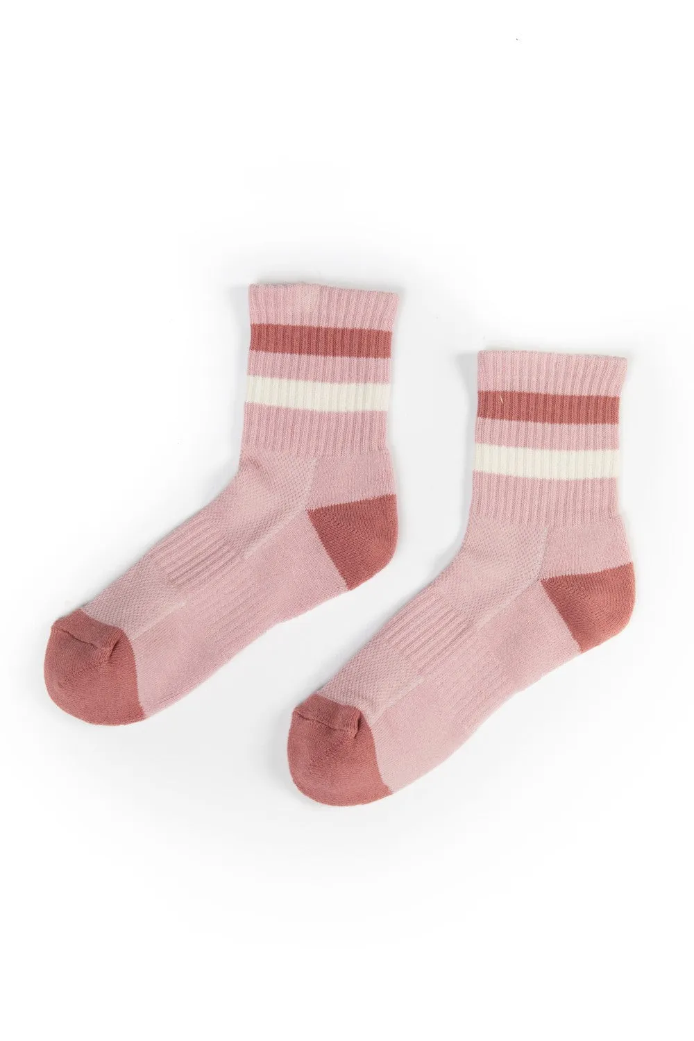 SPORTY STRIPE CREW SOCKS