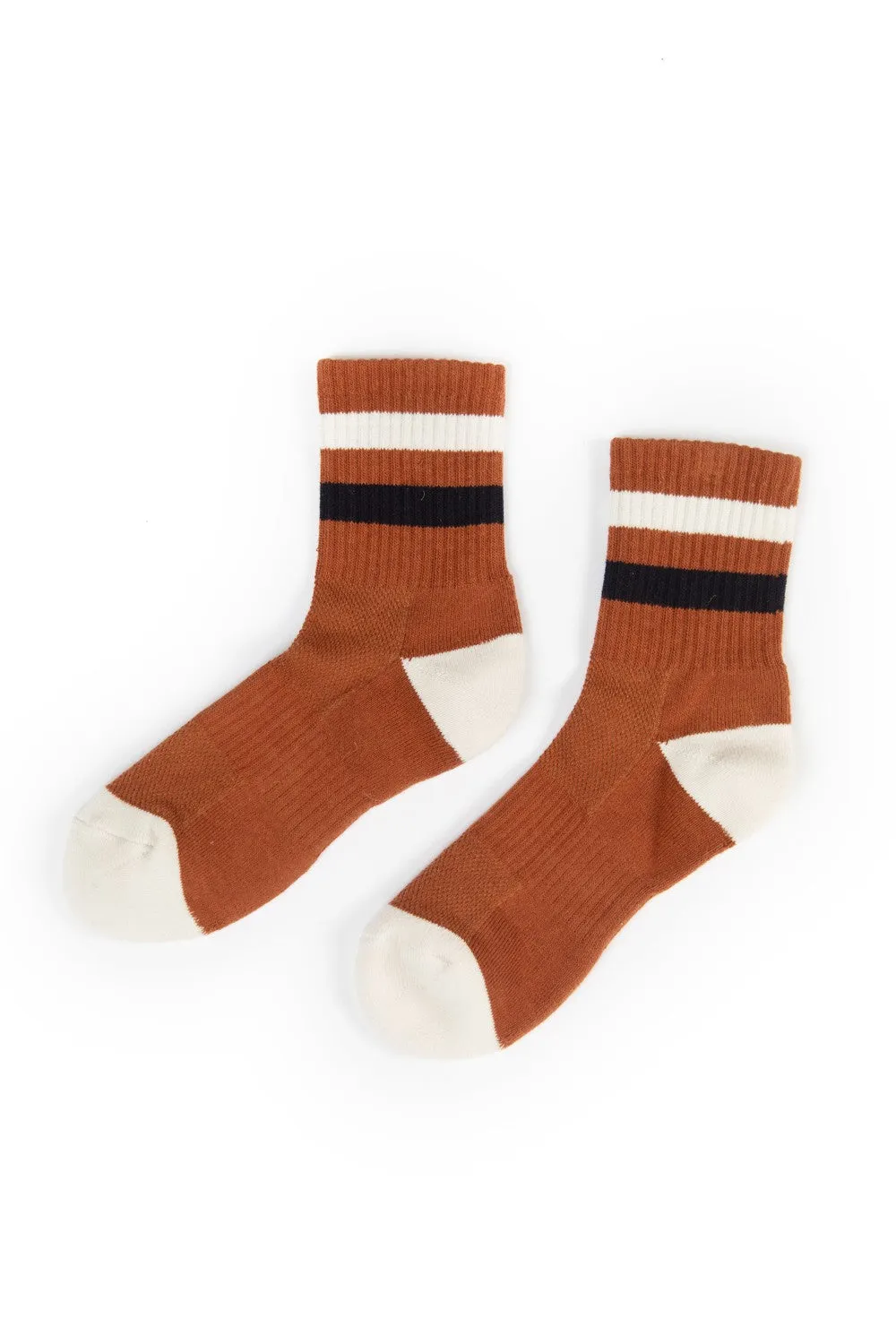 SPORTY STRIPE CREW SOCKS