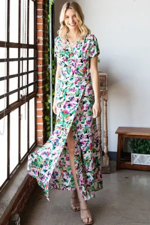 Spring Love Tie Waist Short Sleeve Dress