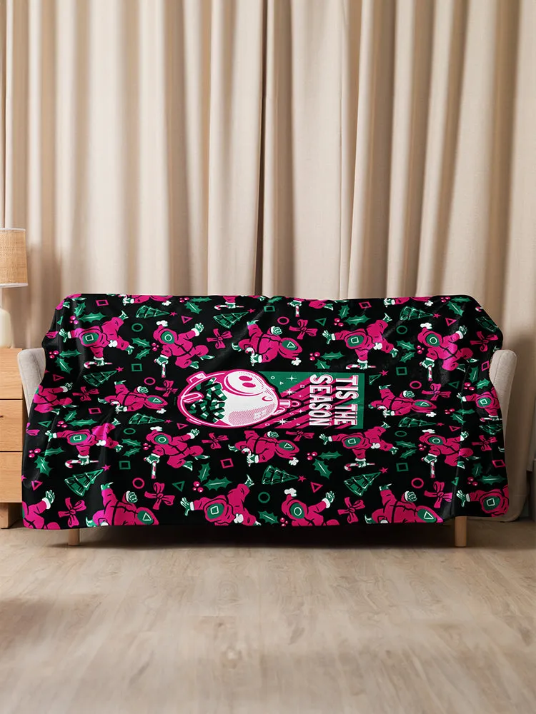 Squid Game Tis' The Season Sherpa Blanket