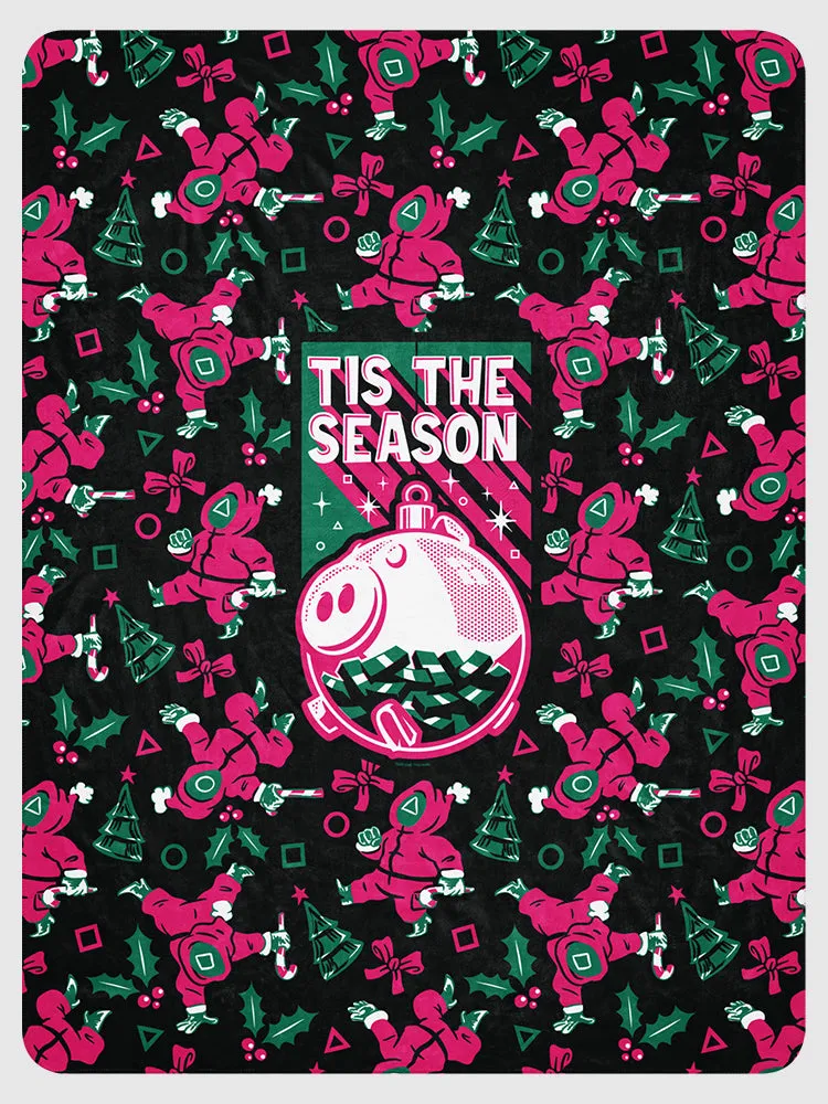 Squid Game Tis' The Season Sherpa Blanket