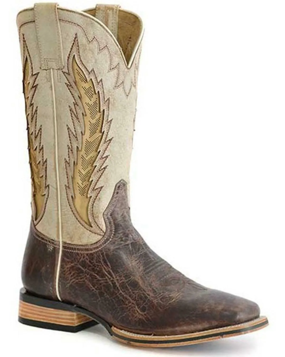 Stetson Men's Airflow Western Boot Wide Square Toe Tan 12-020-8814-3830