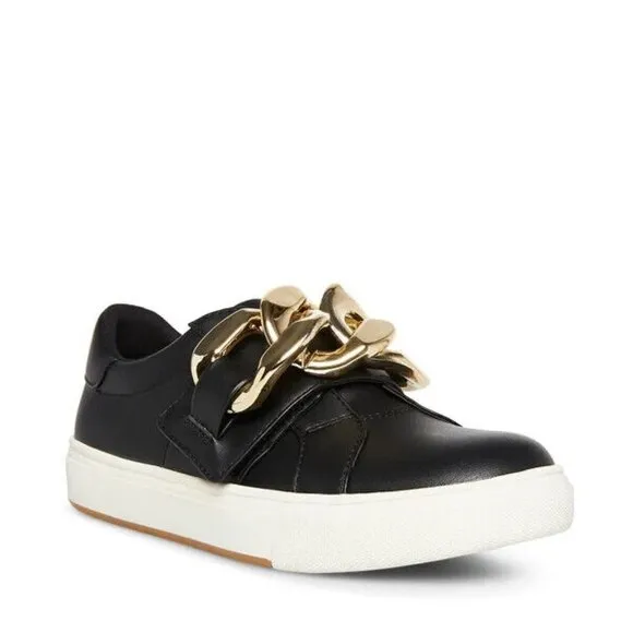 STEVE Madden &quot;horton&quot; black sneaker women sz 7 chain