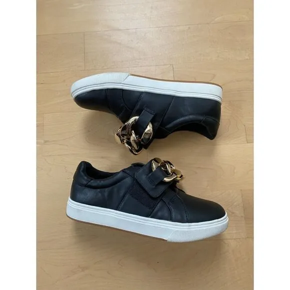 STEVE Madden &quot;horton&quot; black sneaker women sz 7 chain