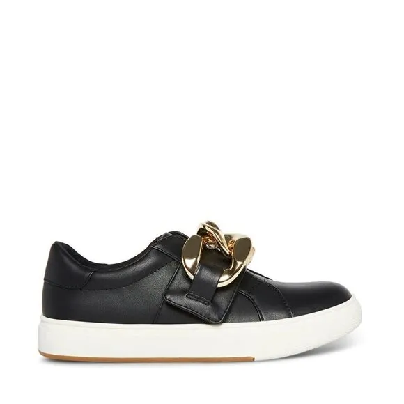STEVE Madden &quot;horton&quot; black sneaker women sz 7 chain