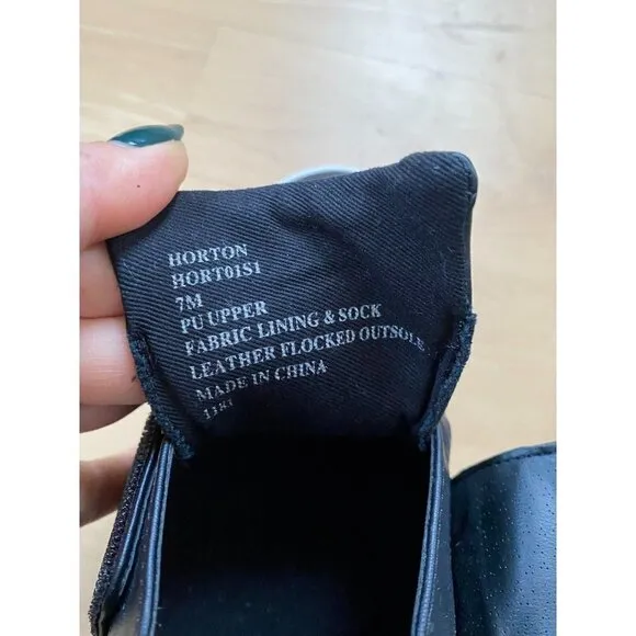 STEVE Madden &quot;horton&quot; black sneaker women sz 7 chain
