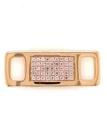 TAGS Sneaker Jewelry: Rose Gold Plated Silver with Pink Cubic Zirconia Design