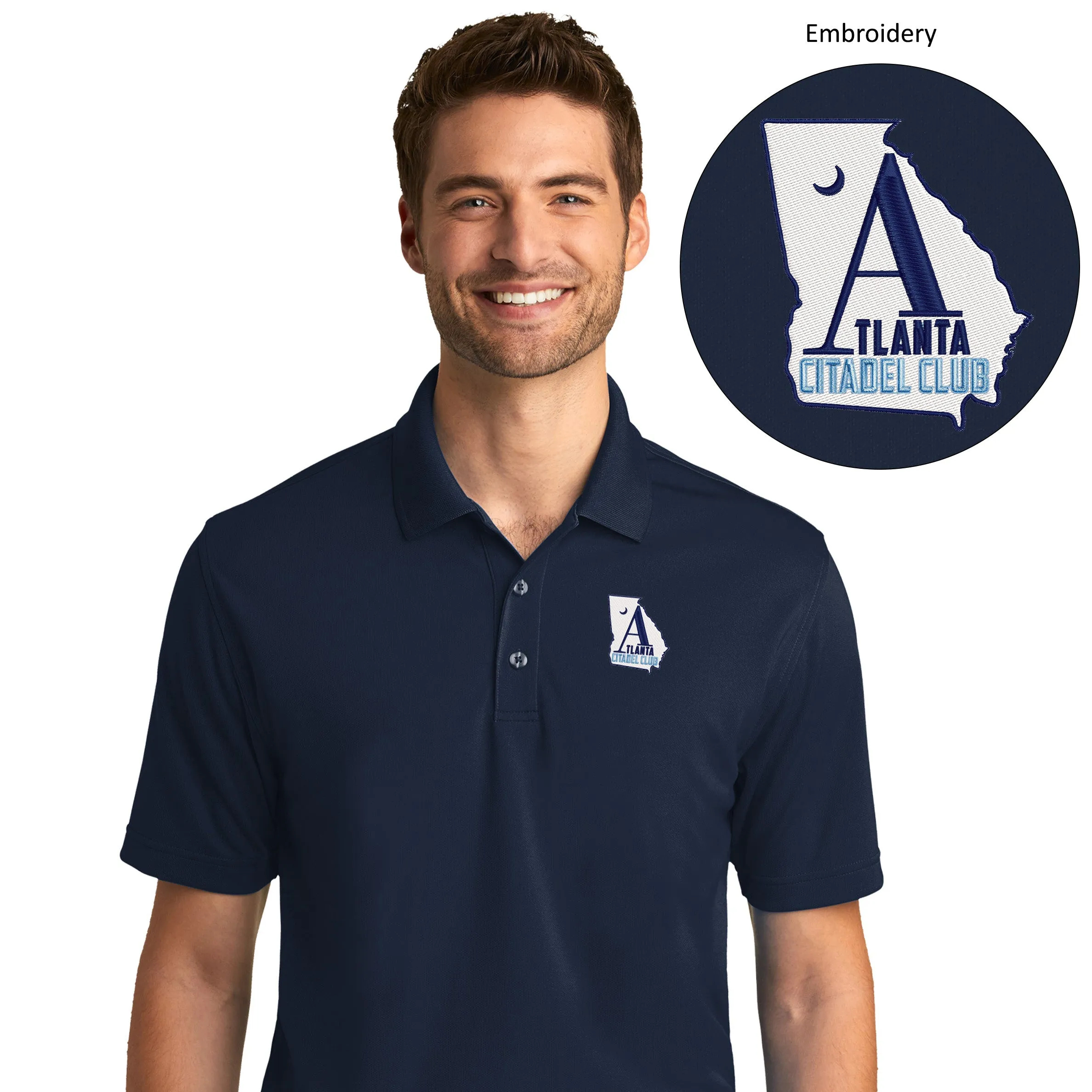 The Citadel, Atlanta Citadel Club UV Micro-Mesh Polo Shirt