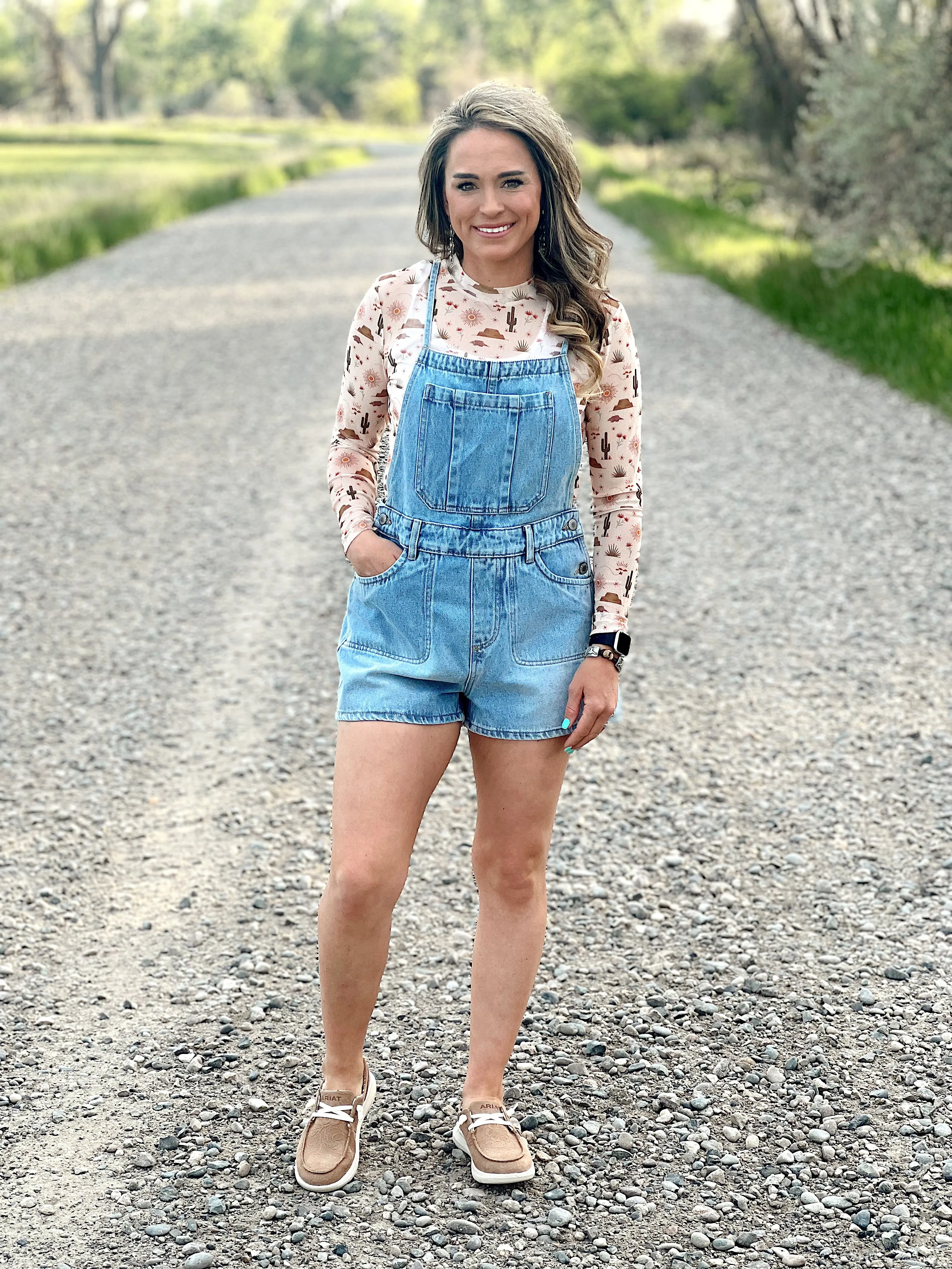 The Denim Romper Short