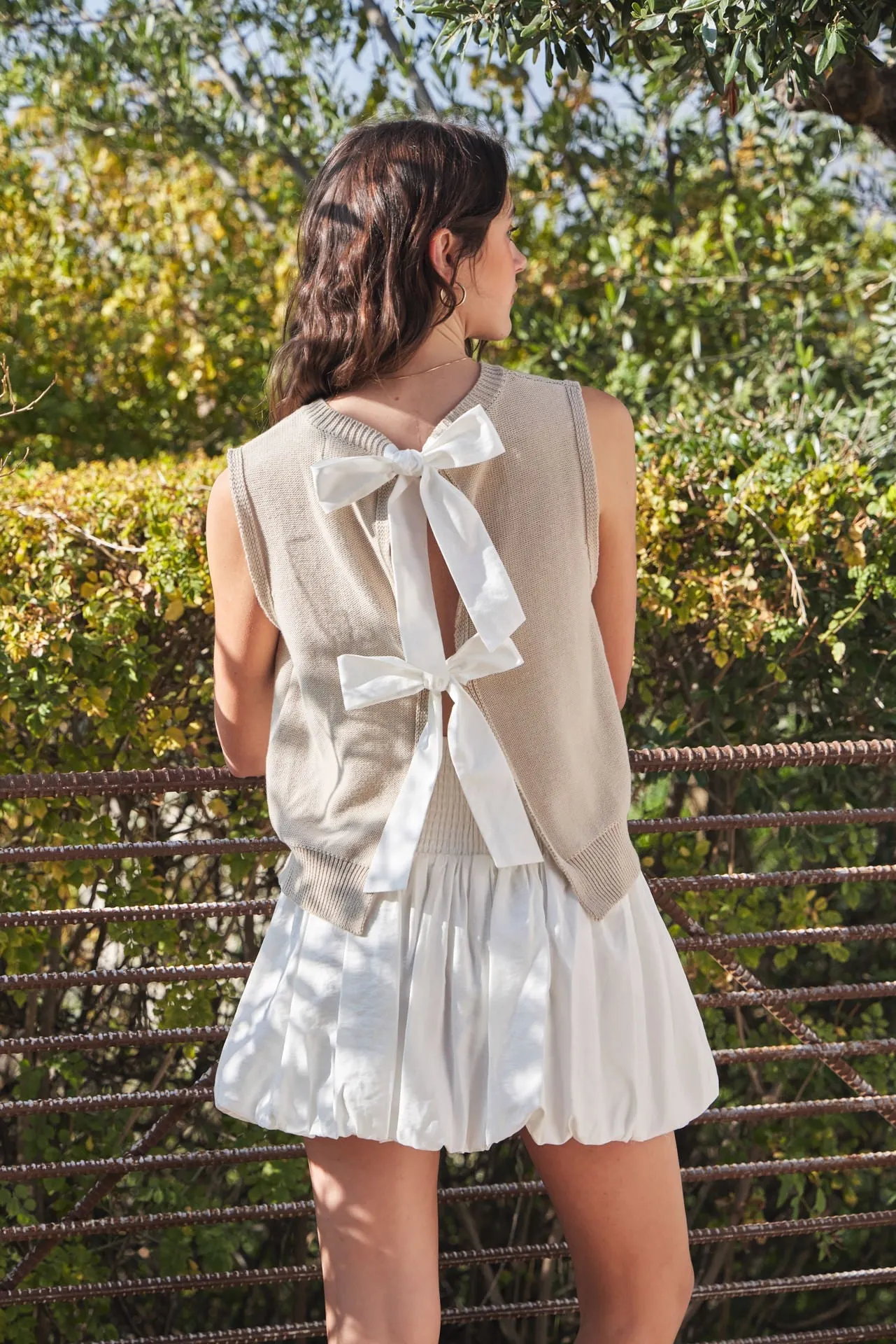 The Reanna Bow Back Sweater Tank