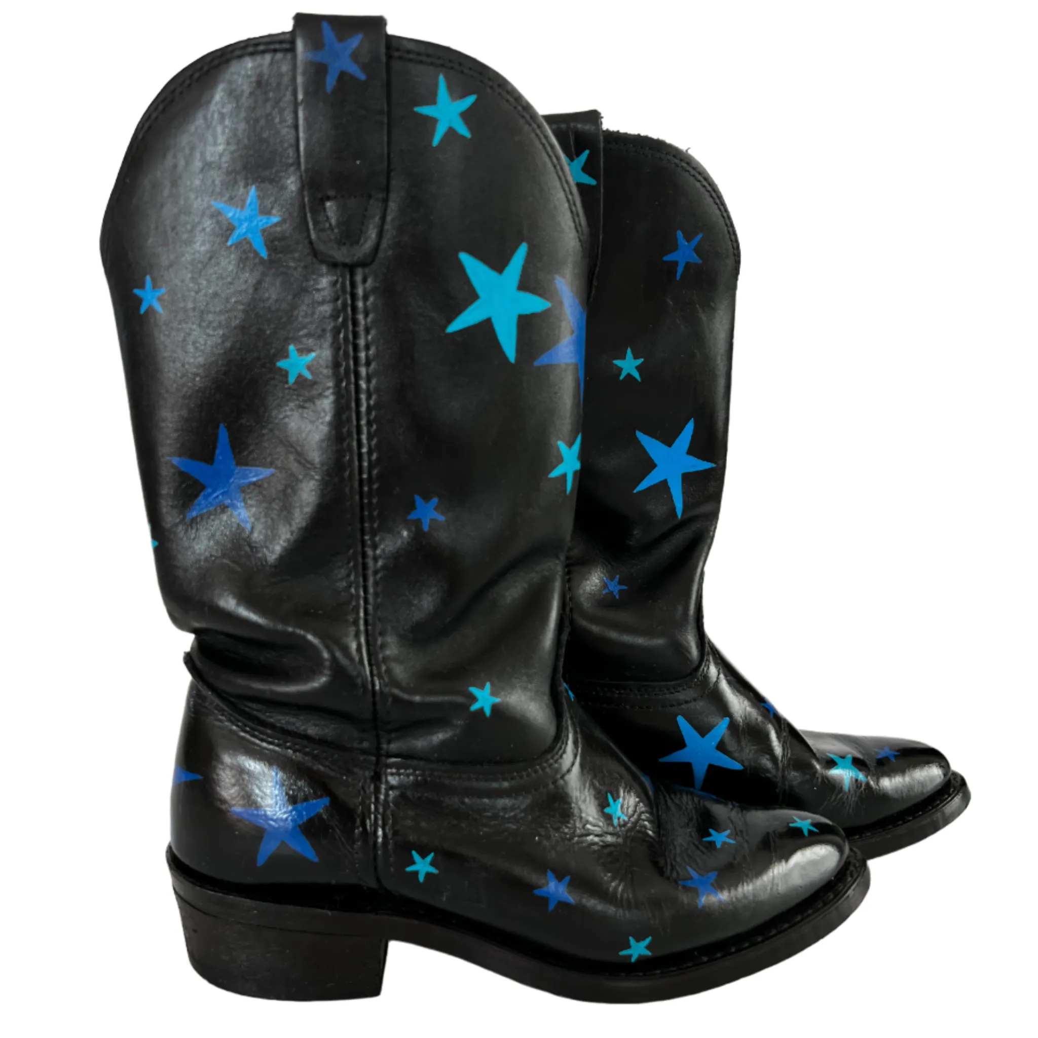 The Star - Hand-Painted Vintage Cowboy Boots
