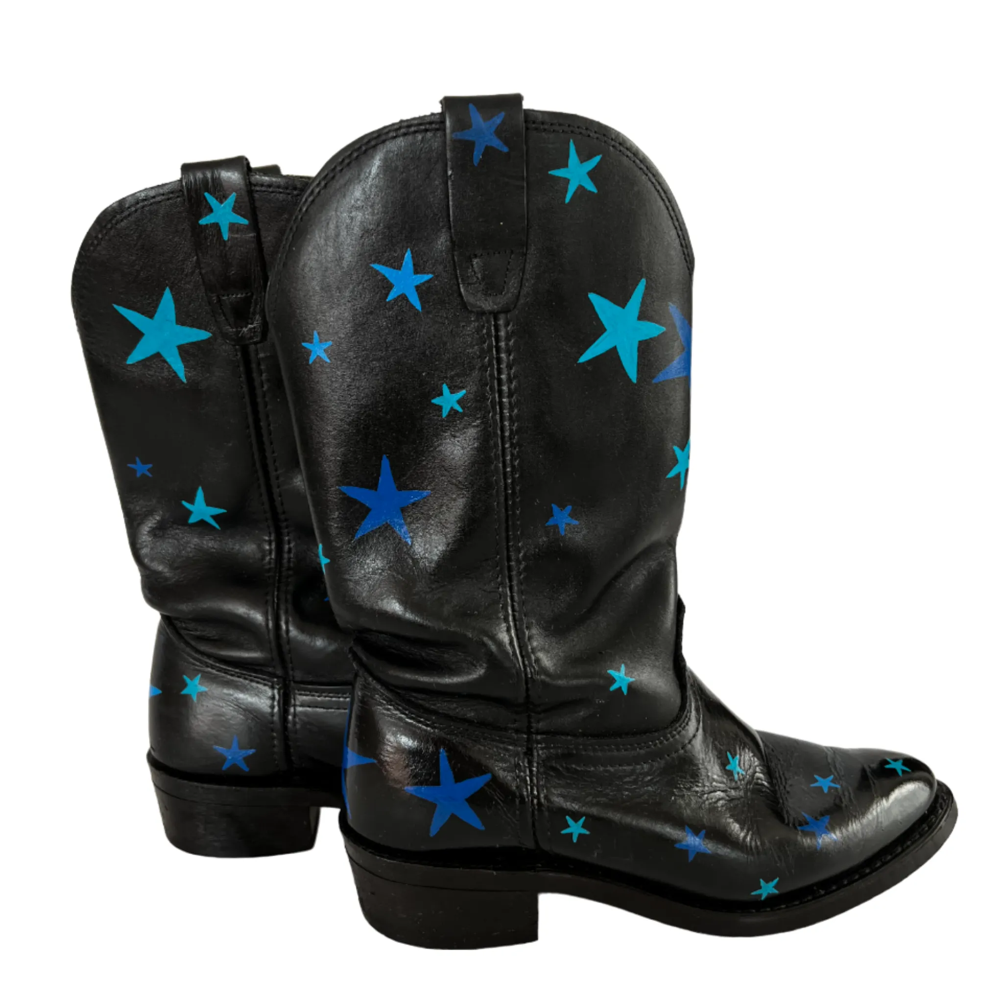 The Star - Hand-Painted Vintage Cowboy Boots