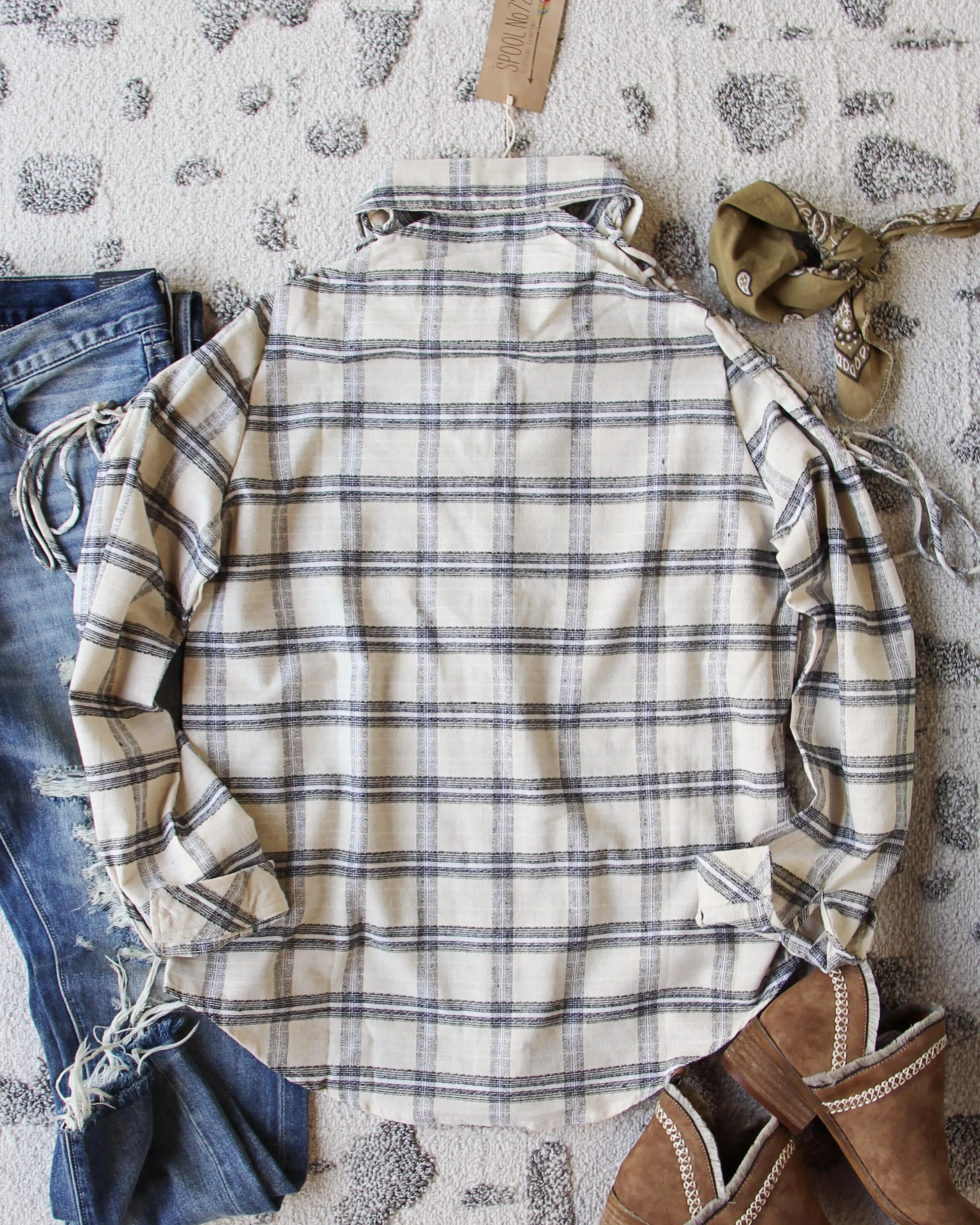 Tied Plaid Top