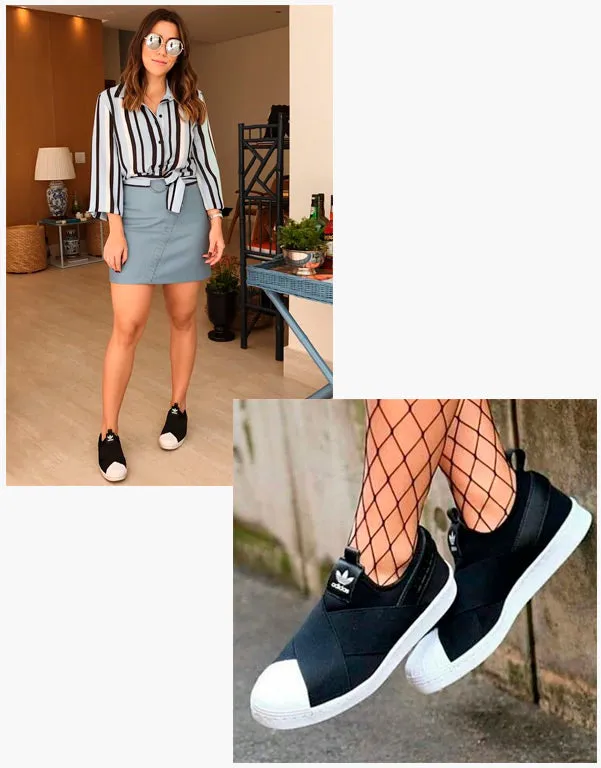 Tênis Feminino Slip On Preto