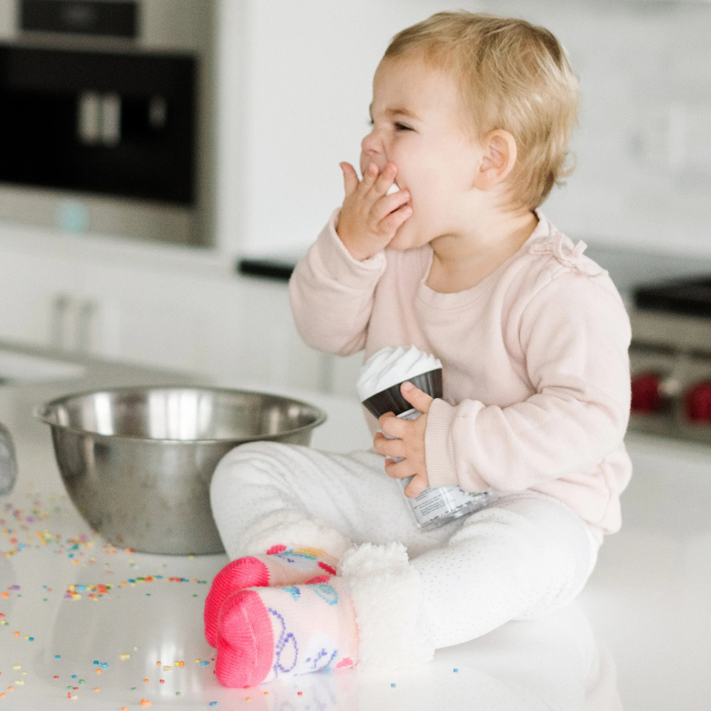 Toddler Classic Slipper Socks | Unicorn Pink
