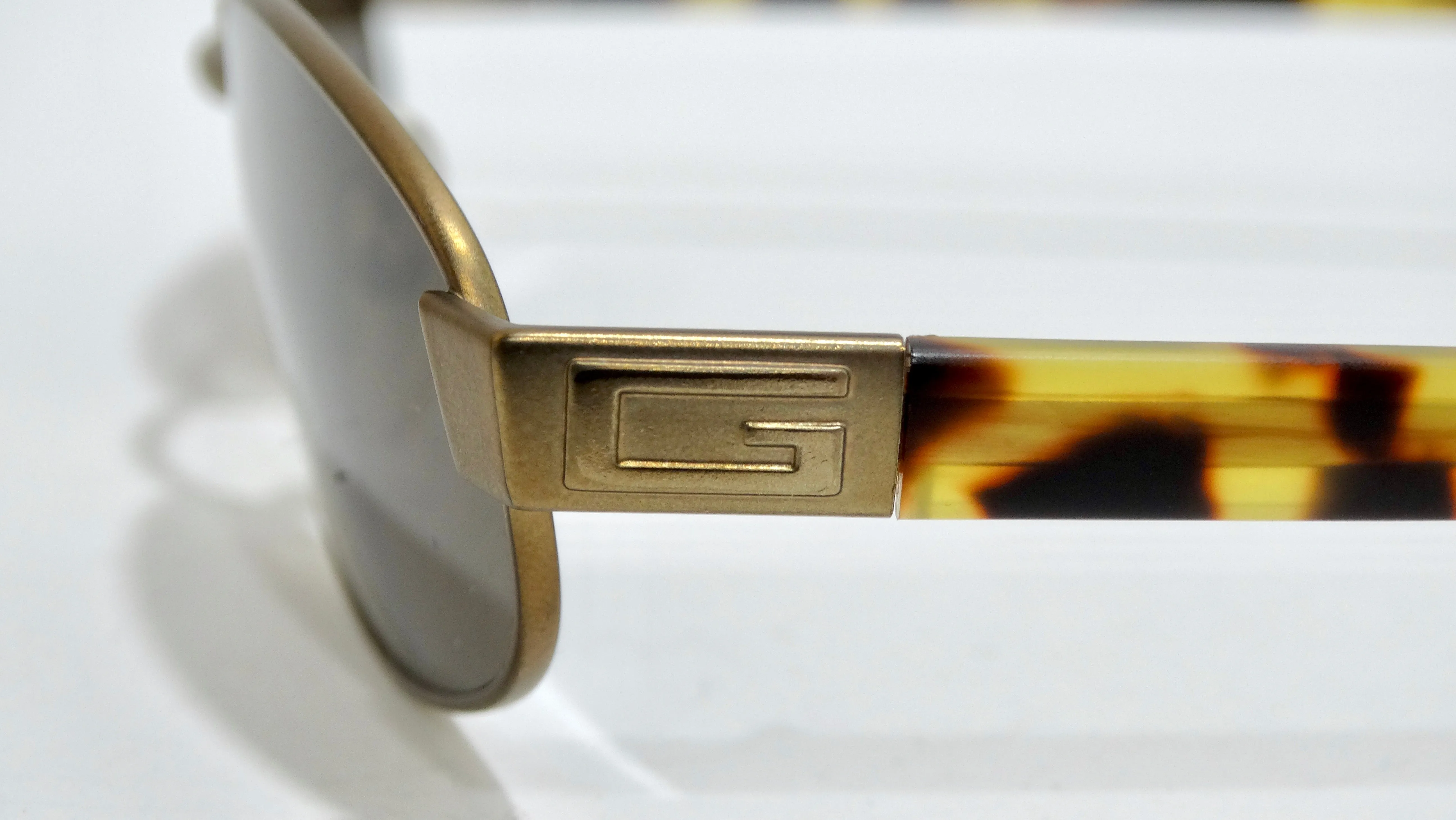 Tom Ford for Gucci Gold & Tortoise Shell Oval Sunglasses